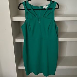 Green Plus size mini dress